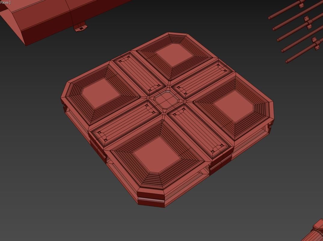 Kitbash Si-fi low poly 3D model_20