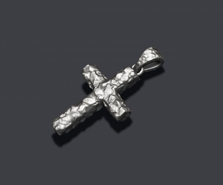 Cross like rock stone 3d 3D print model_4