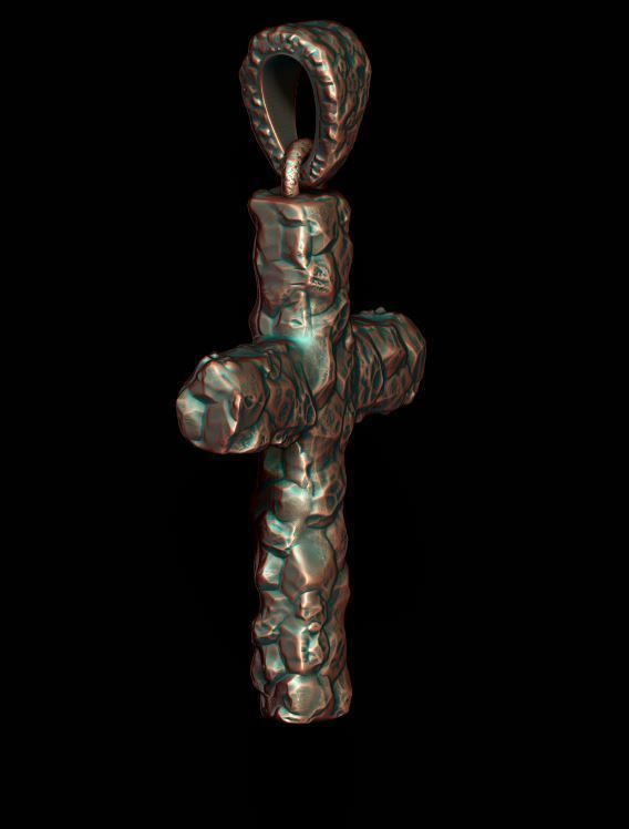 Cross like rock stone 3d 3D print model_6