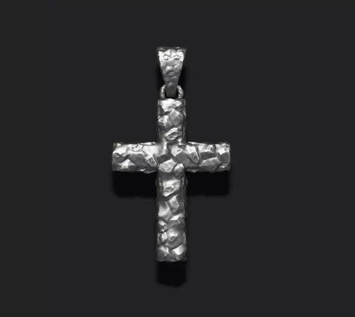 Cross like rock stone 3d 3D print model_0