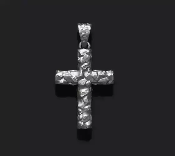 Cross like rock stone 3d