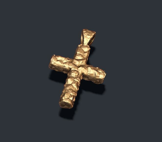 Cross like rock stone 3d 3D print model_8