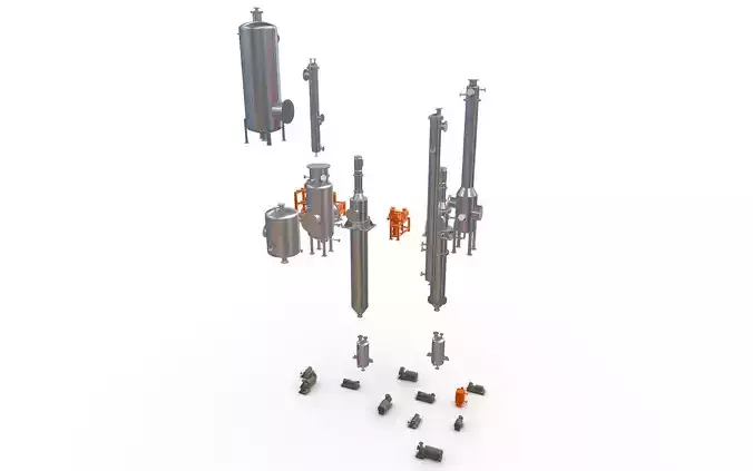Process Plant UAE - Equipment 3D print model