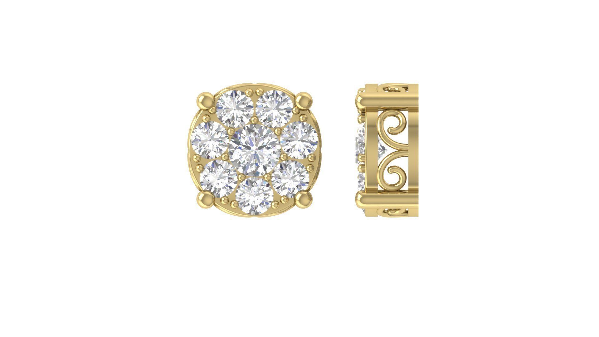 Stud Pendent 3D print model_2