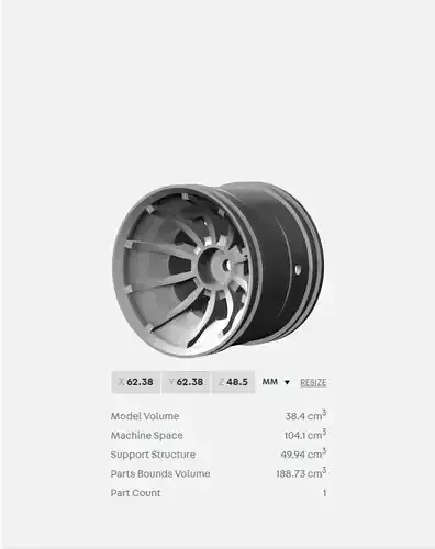 PRINT file for Turbine Styled rim RC Cars and Trucks  3D print model