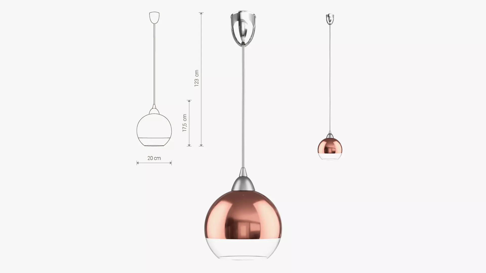 Nowodvorski GLOBE COPPER I 5763 lamp 3D model
