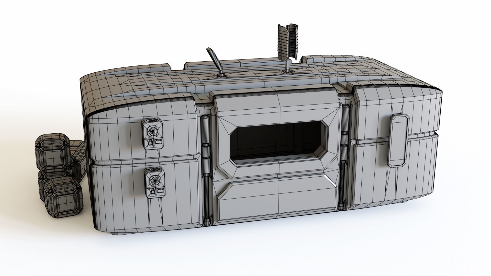 Sci fi Colony Module for tabletop scenery 3D print model_5