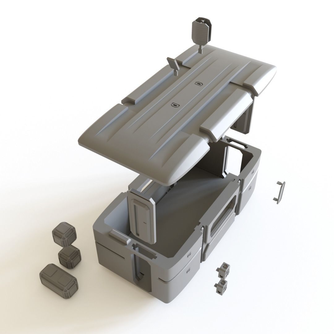 Sci fi Colony Module for tabletop scenery 3D print model_7