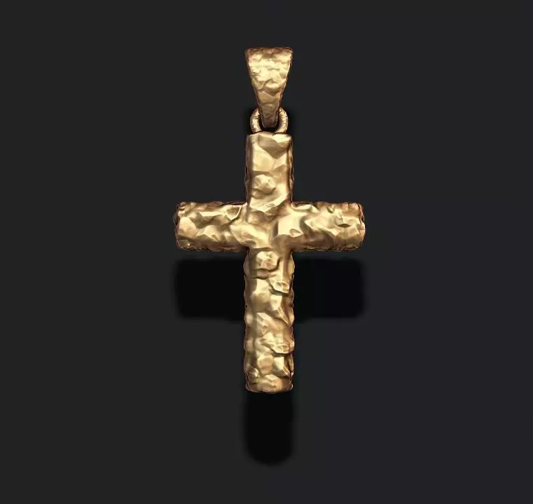 Cross like rock stone basrelief 3D print model