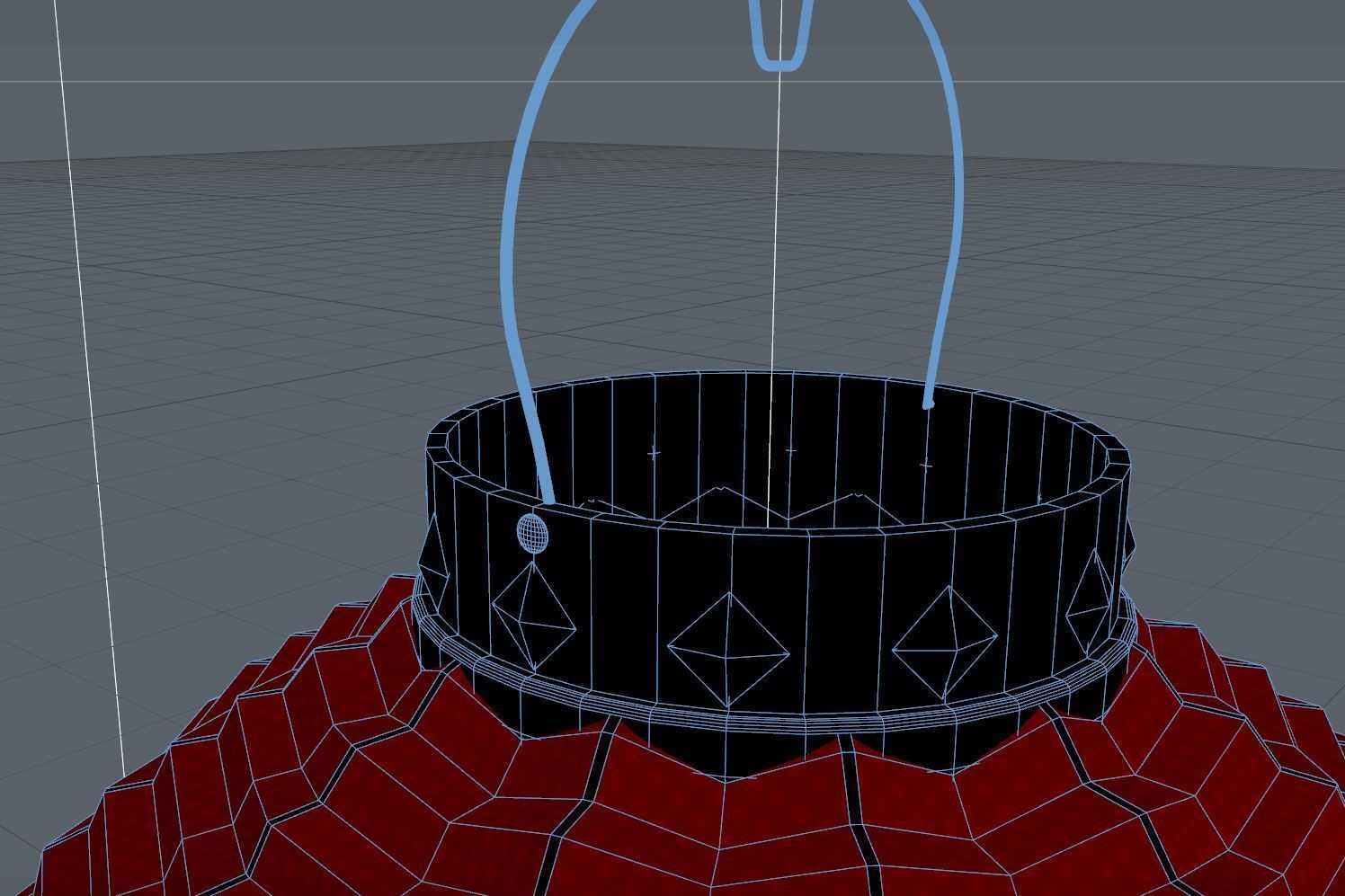 chinese red lantern Low-poly 3D model_4