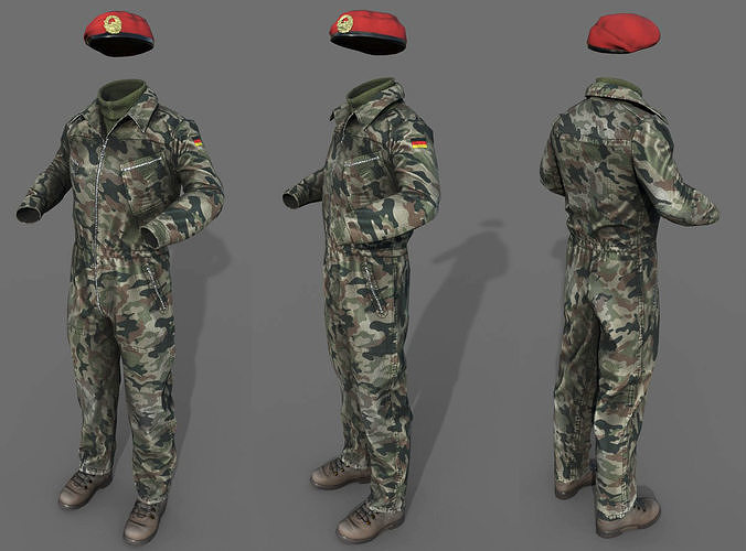 Tank crew  Low-poly 3D model