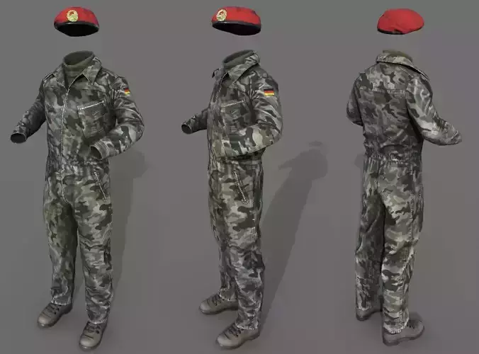 Tank crew  Low-poly 3D model