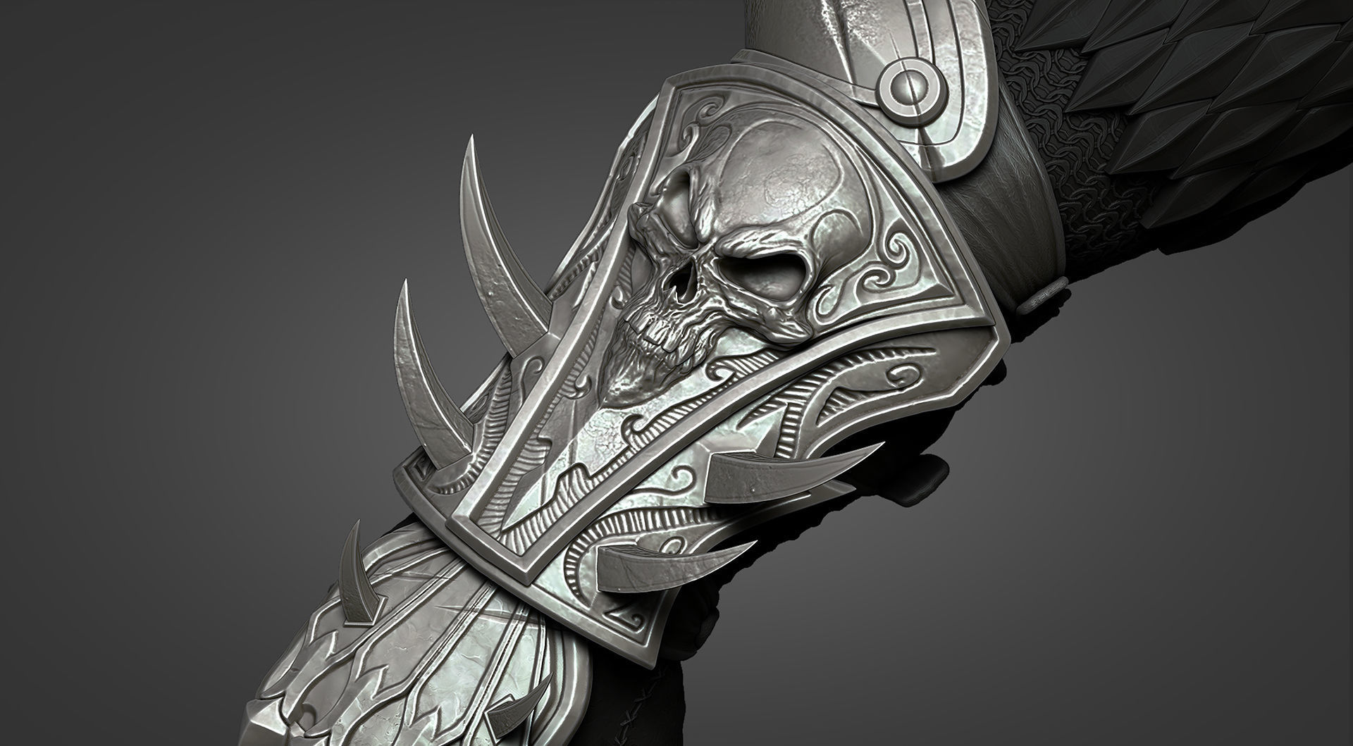 Lich King armor - arm 3D print model_1