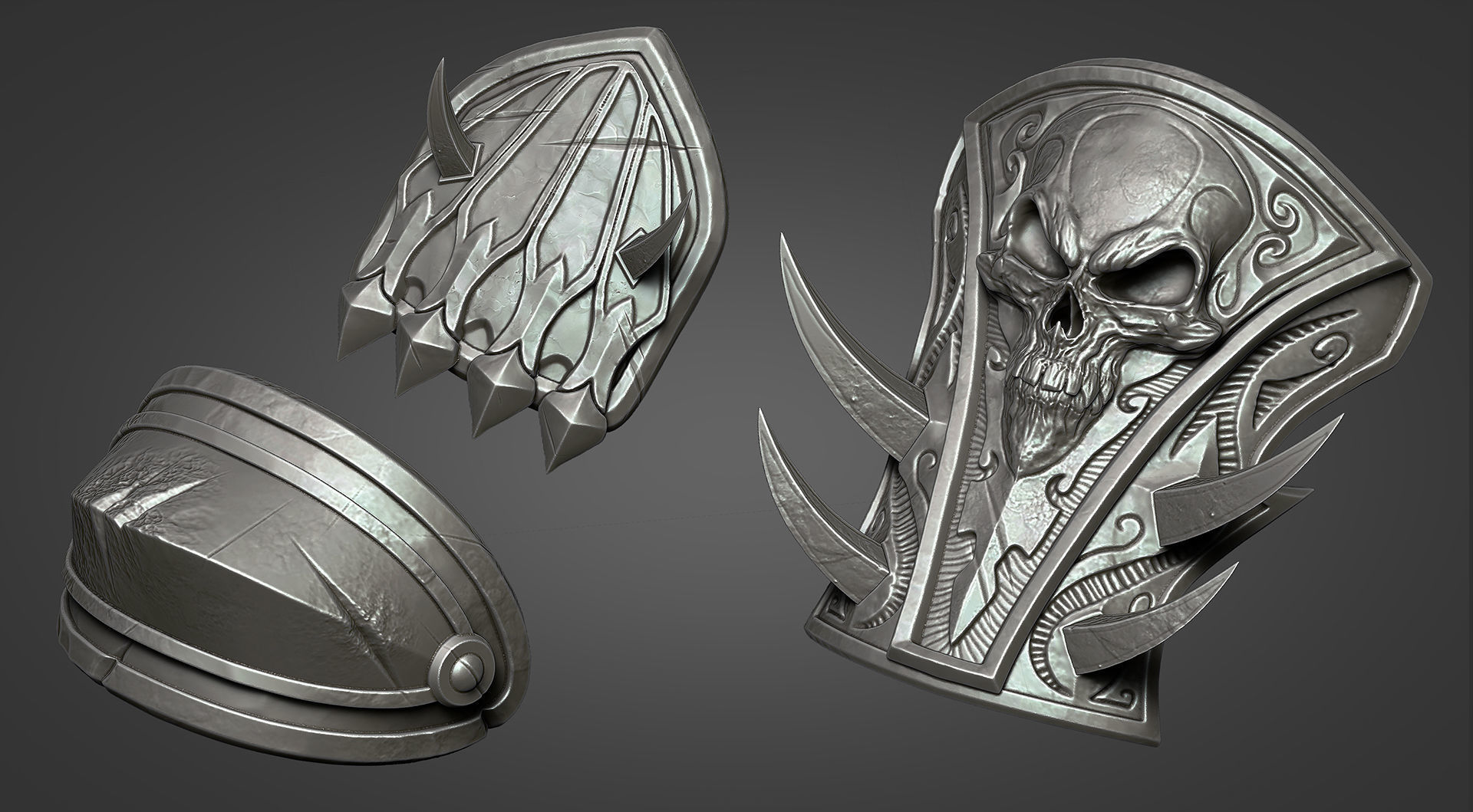 Lich King armor - arm 3D print model_3