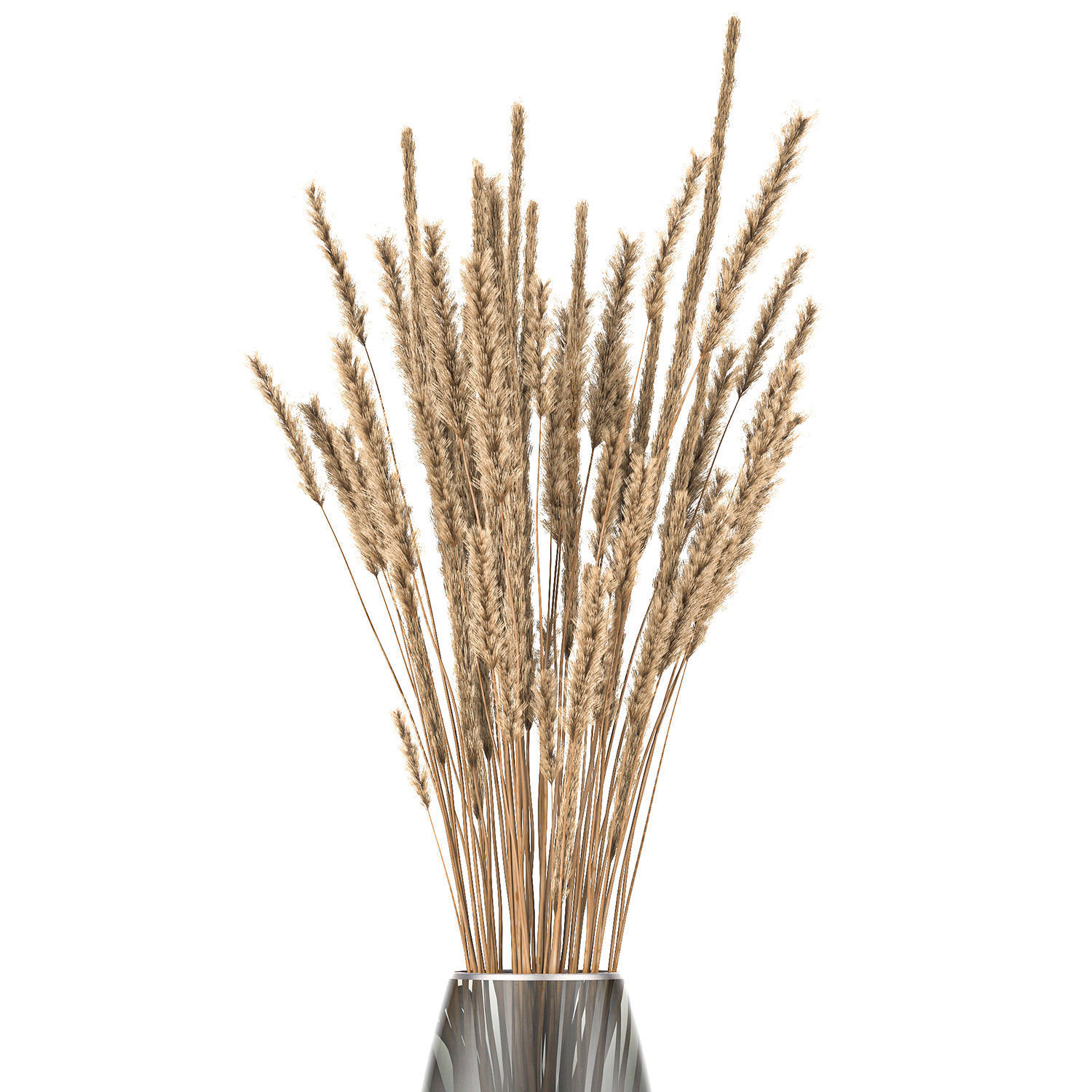 Bouquet of dried flowers in a vase 104 3D model_3