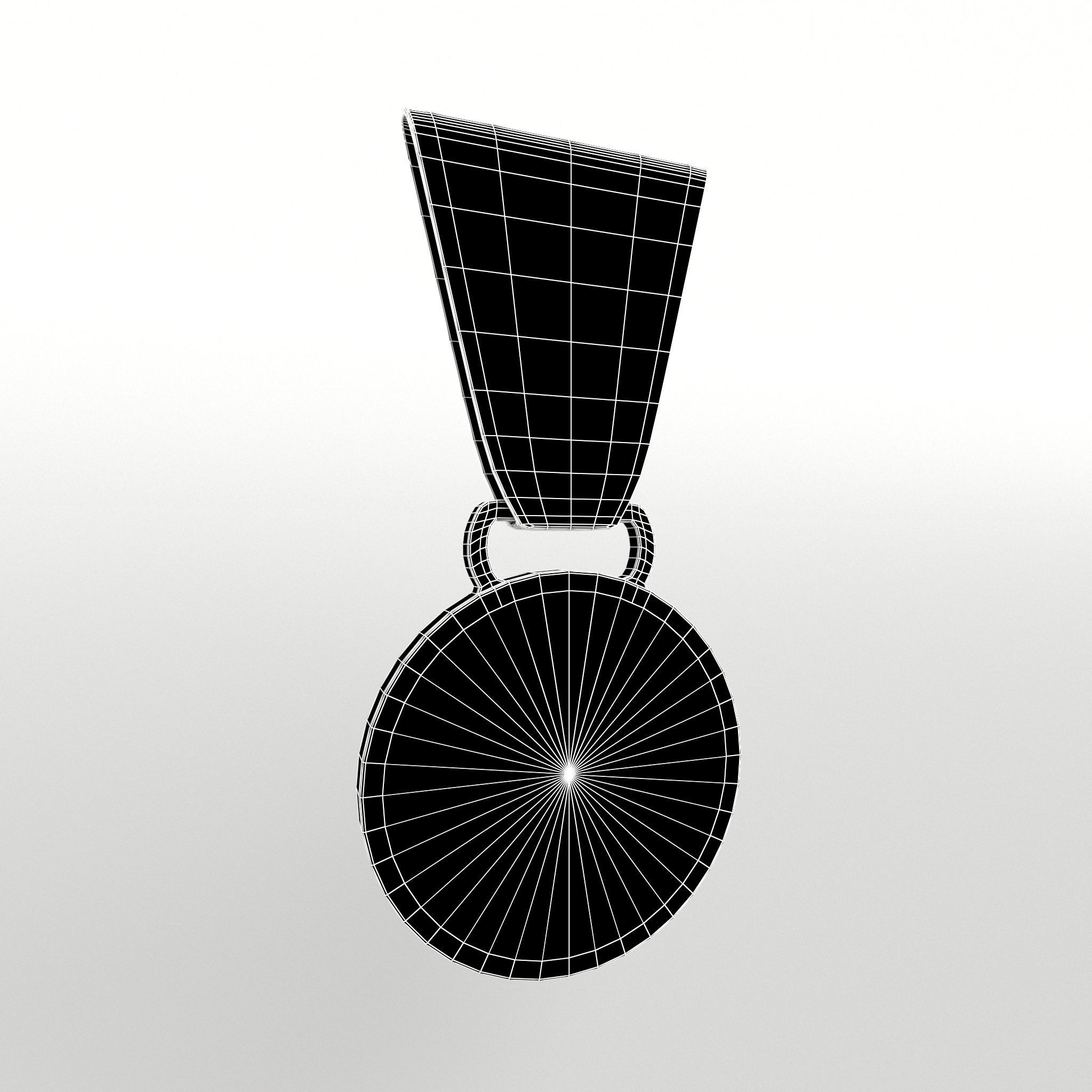 Medal v3 001 Low-poly 3D model_4