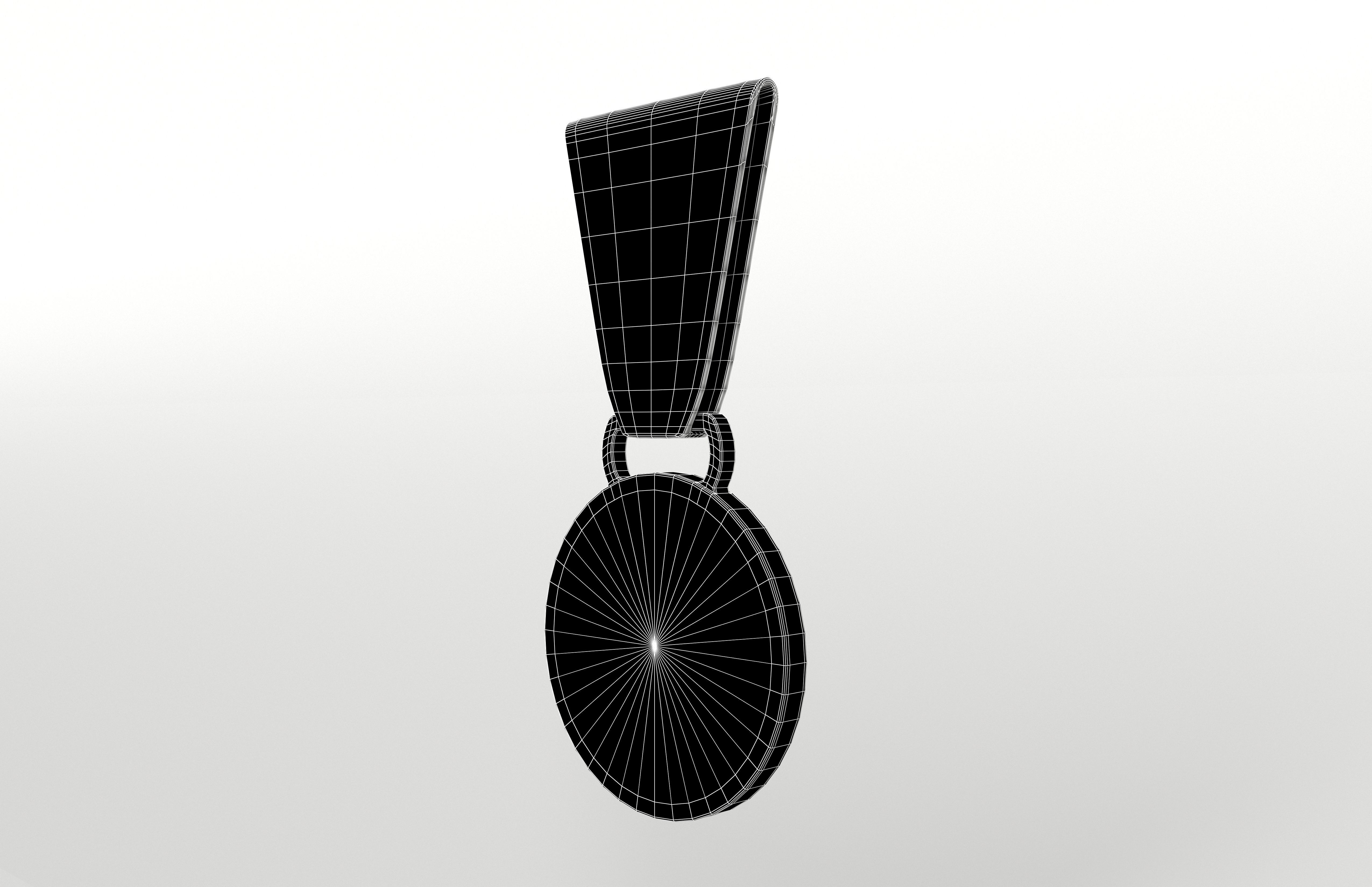 Medal v3 001 Low-poly 3D model_6