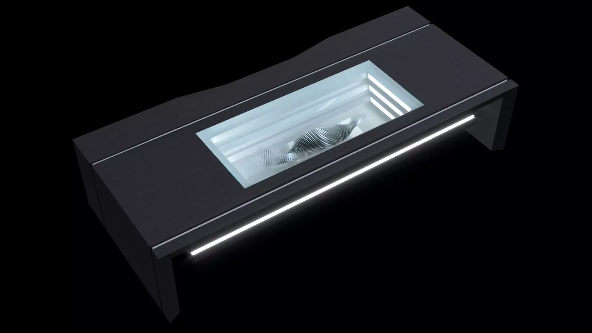 Scifi table Low-poly 3D model