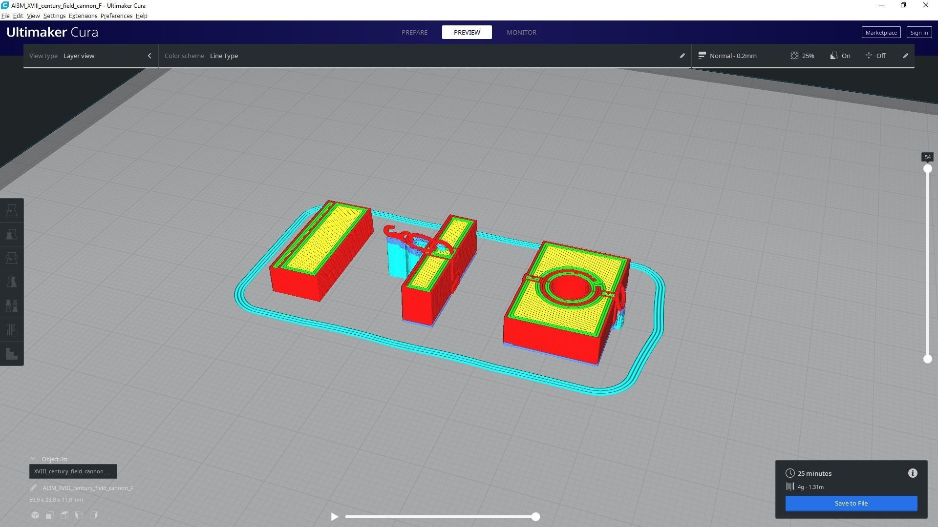 XVIII century cannon - Personal license - 1-16 scale 3D print model_19