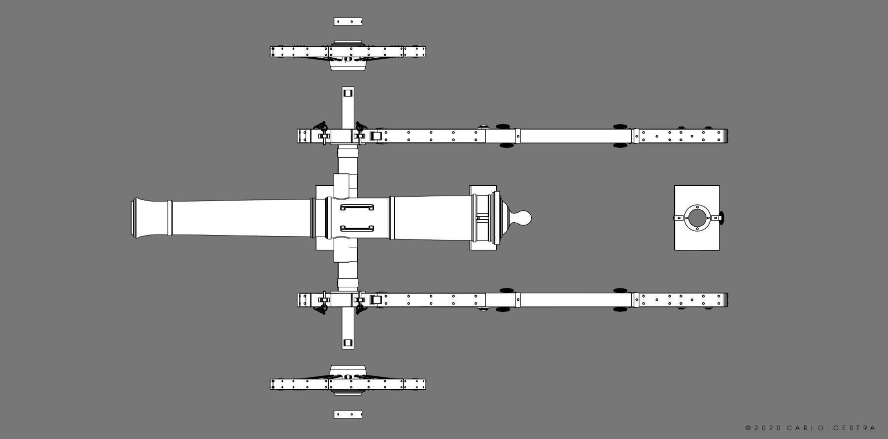 XVIII century cannon - Personal license - 1-16 scale 3D print model_9