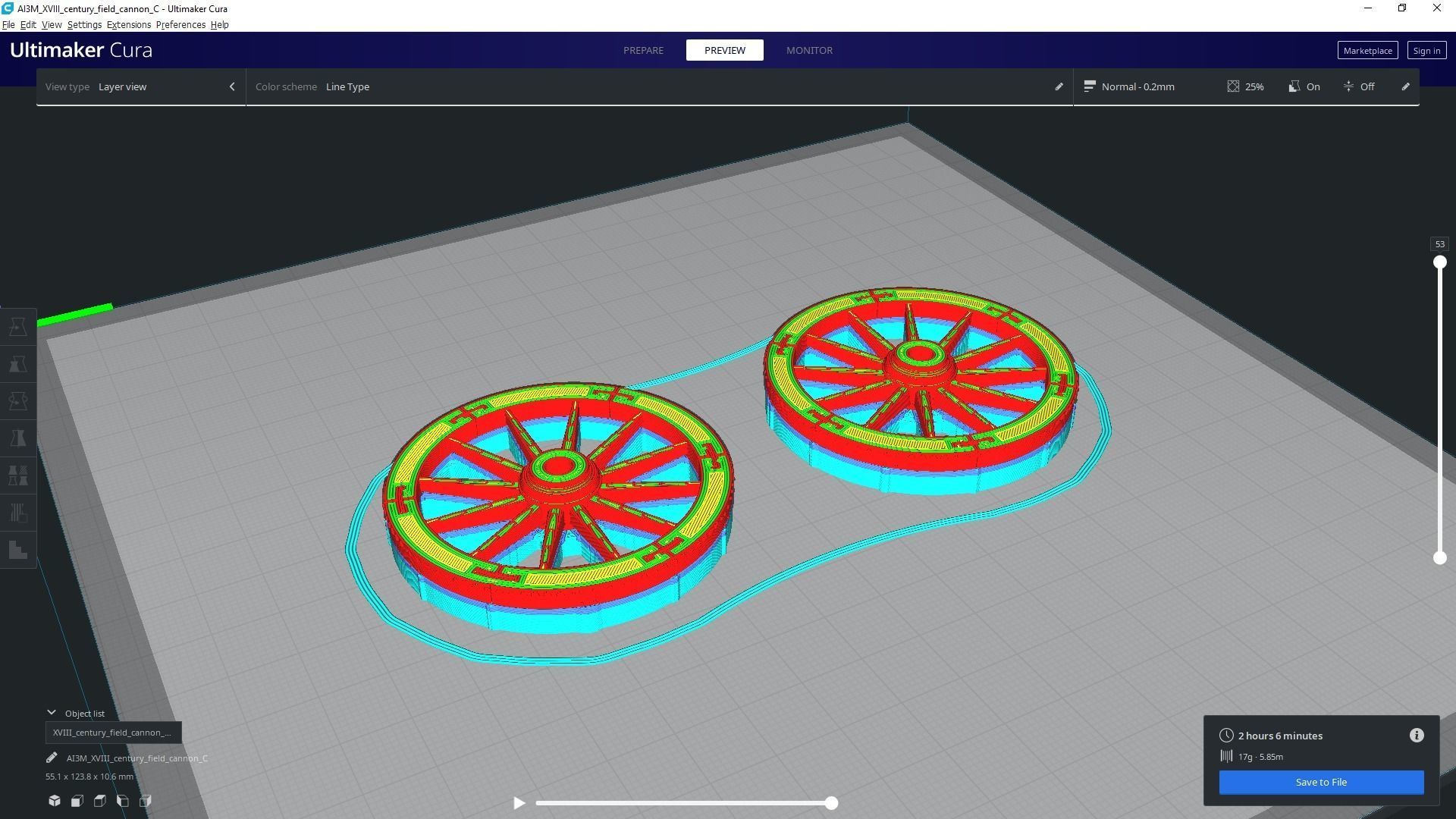 XVIII century cannon - Personal license - 1-16 scale 3D print model_16