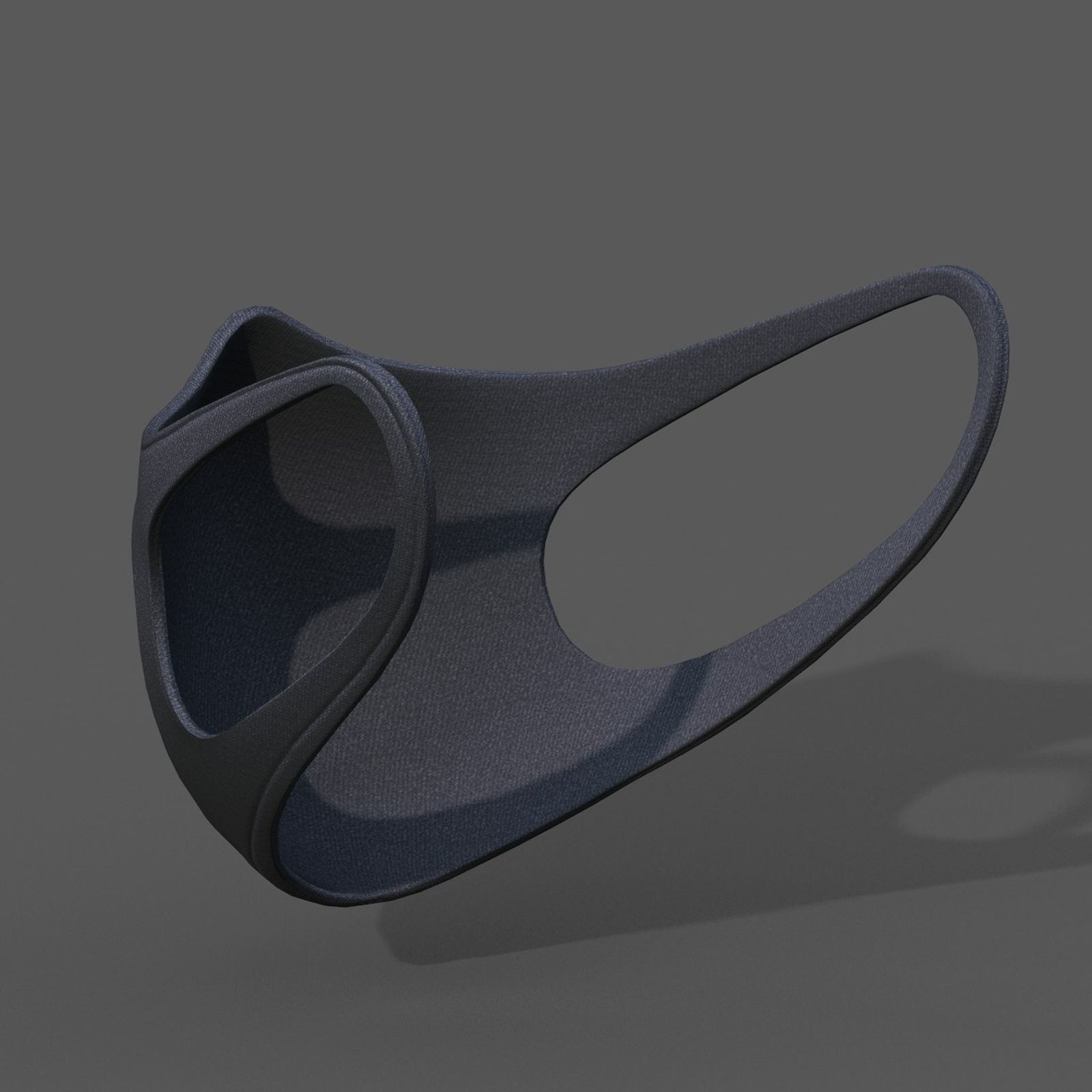 Gas mask fabric respirator scifi military  Low-poly 3D model_7