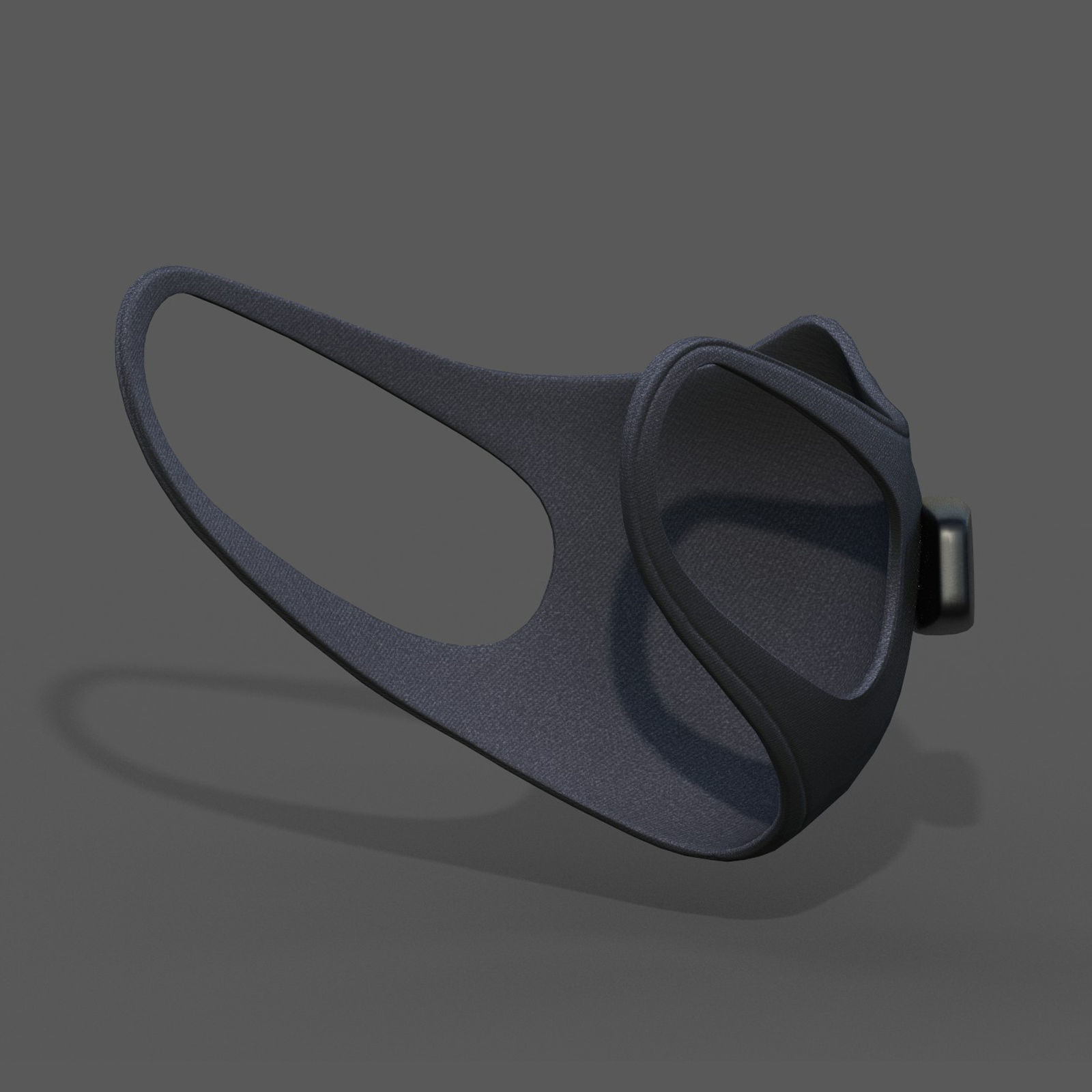 Gas mask fabric respirator scifi military  Low-poly 3D model_5