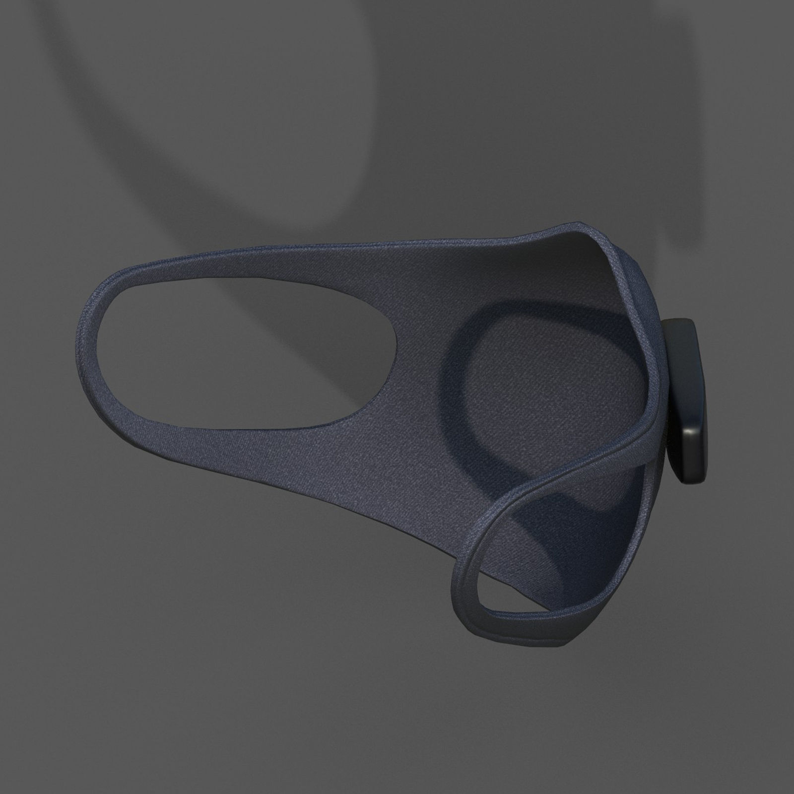 Gas mask fabric respirator scifi military  Low-poly 3D model_9