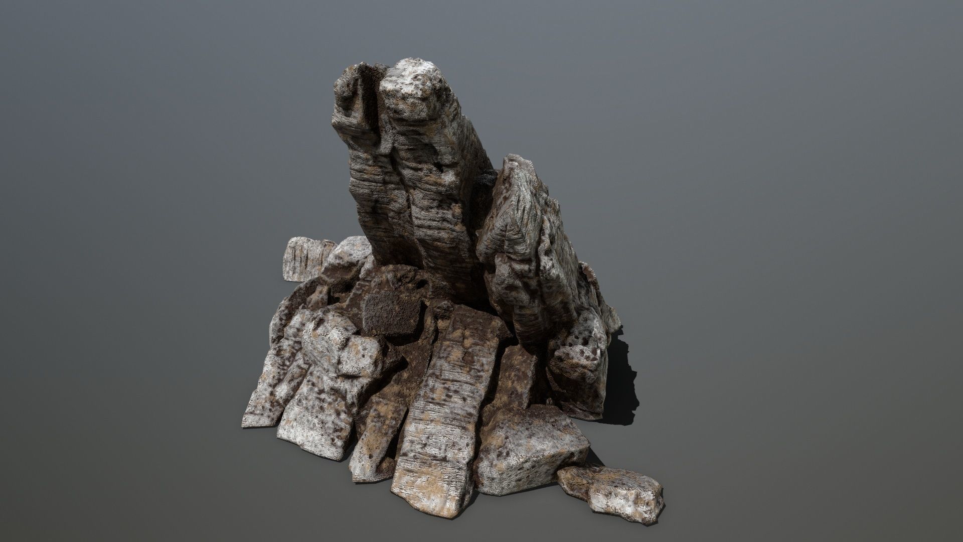 Rock set 2 Low-poly 3D model_19