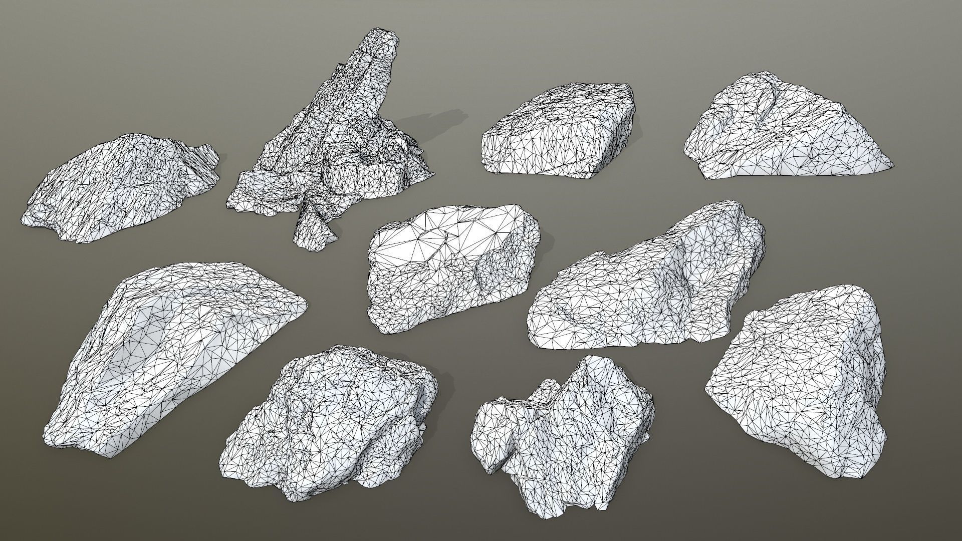 Rock set 2 Low-poly 3D model_24