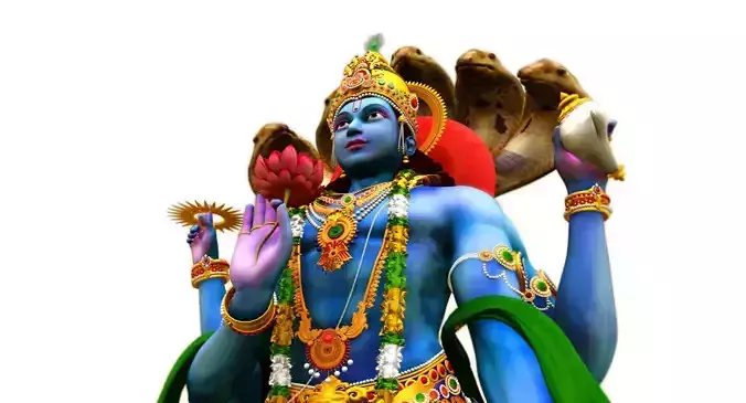 sri lord maha vishnu 3D model