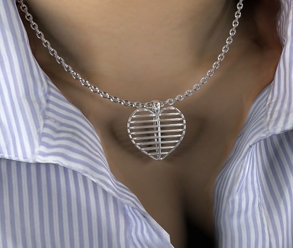 Heart pendant 3D print model