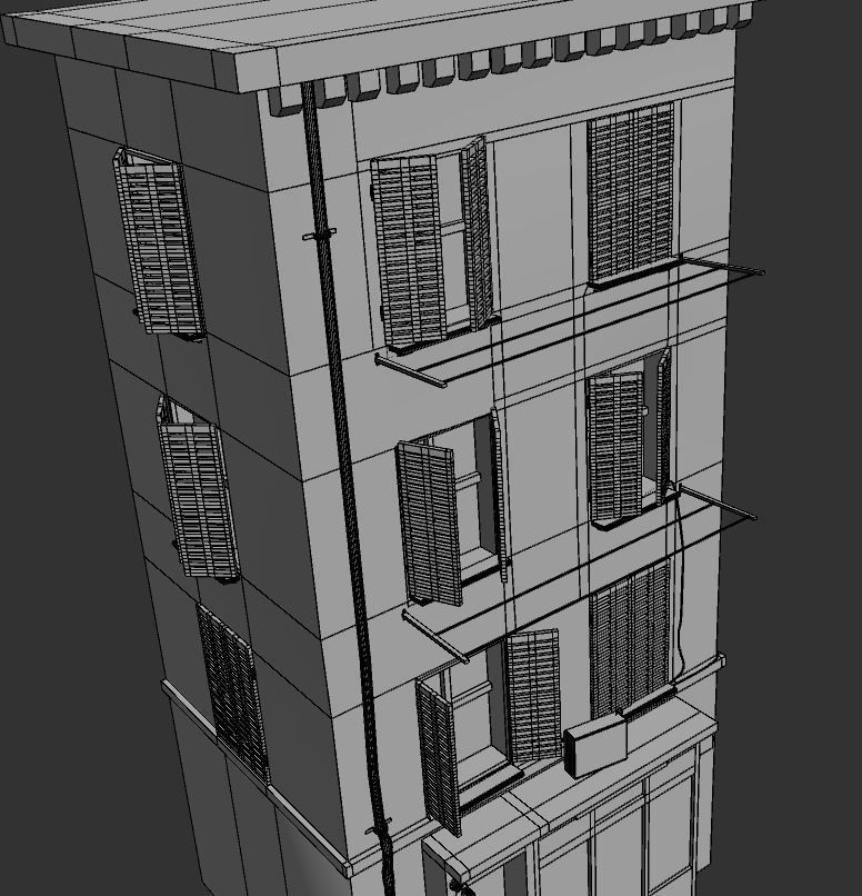 Old European House  With Shop 3D model_22