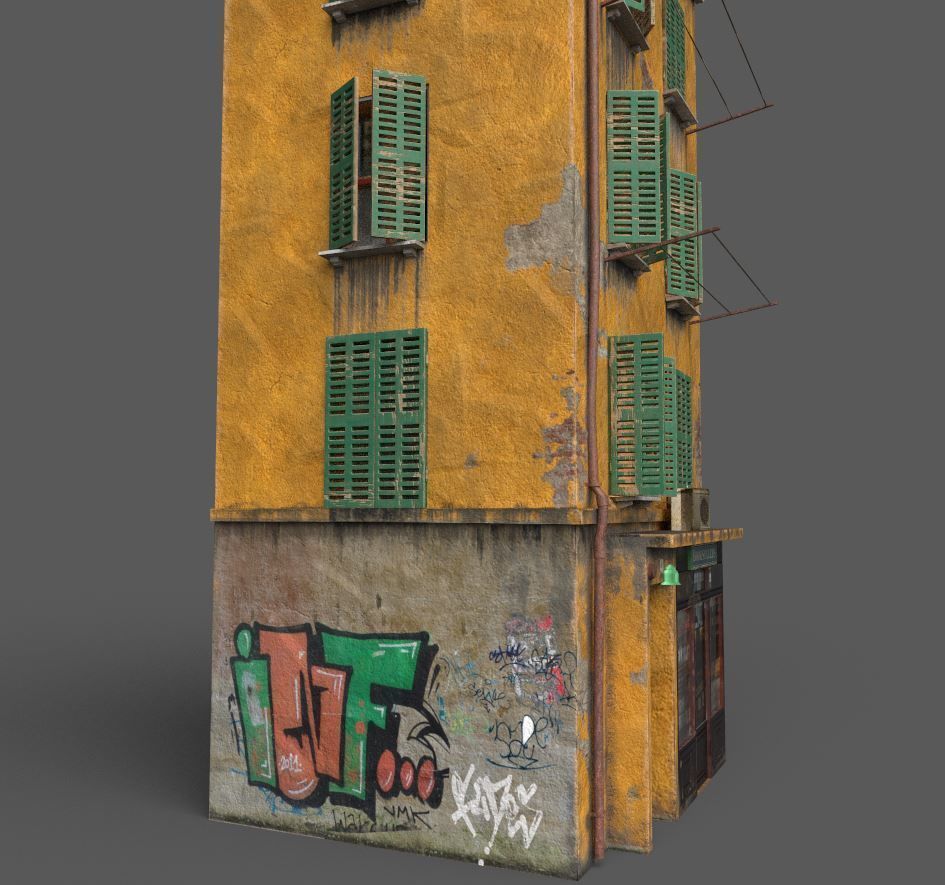 Old European House  With Shop 3D model_11