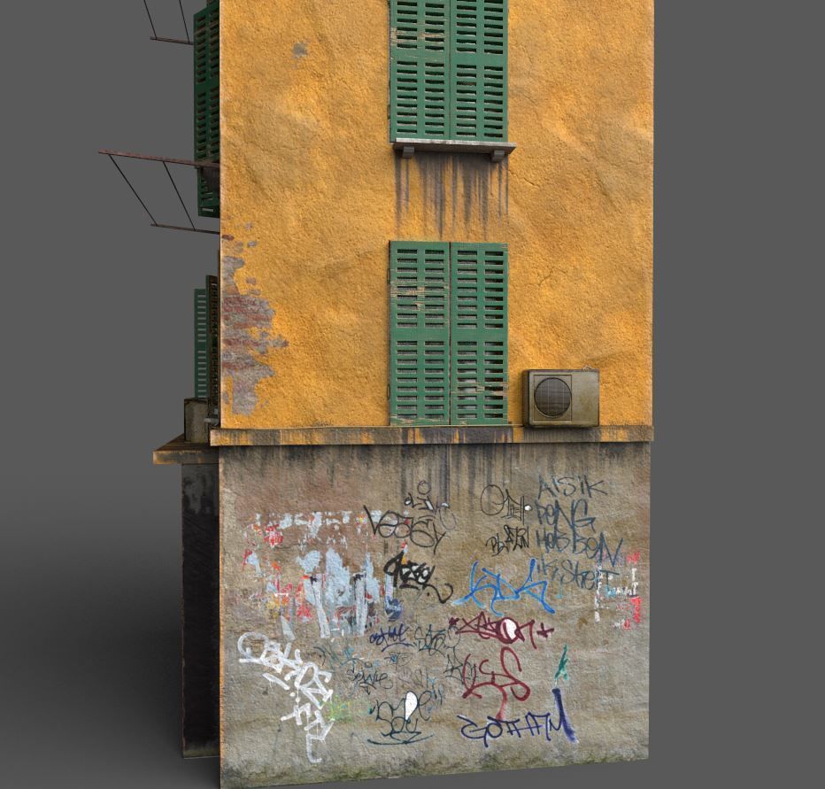 Old European House  With Shop 3D model_8