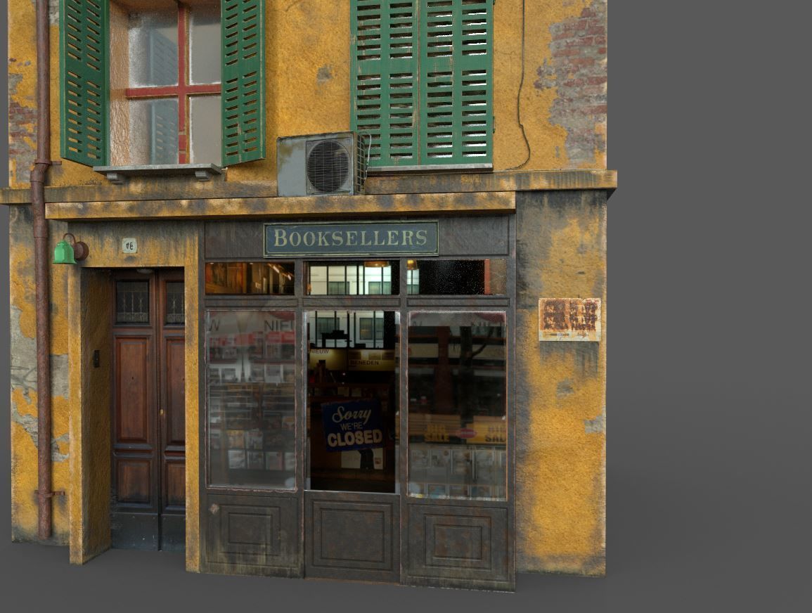 Old European House  With Shop 3D model_14