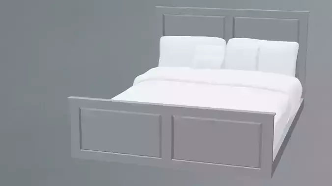 Full-Size Bed With White Sheets