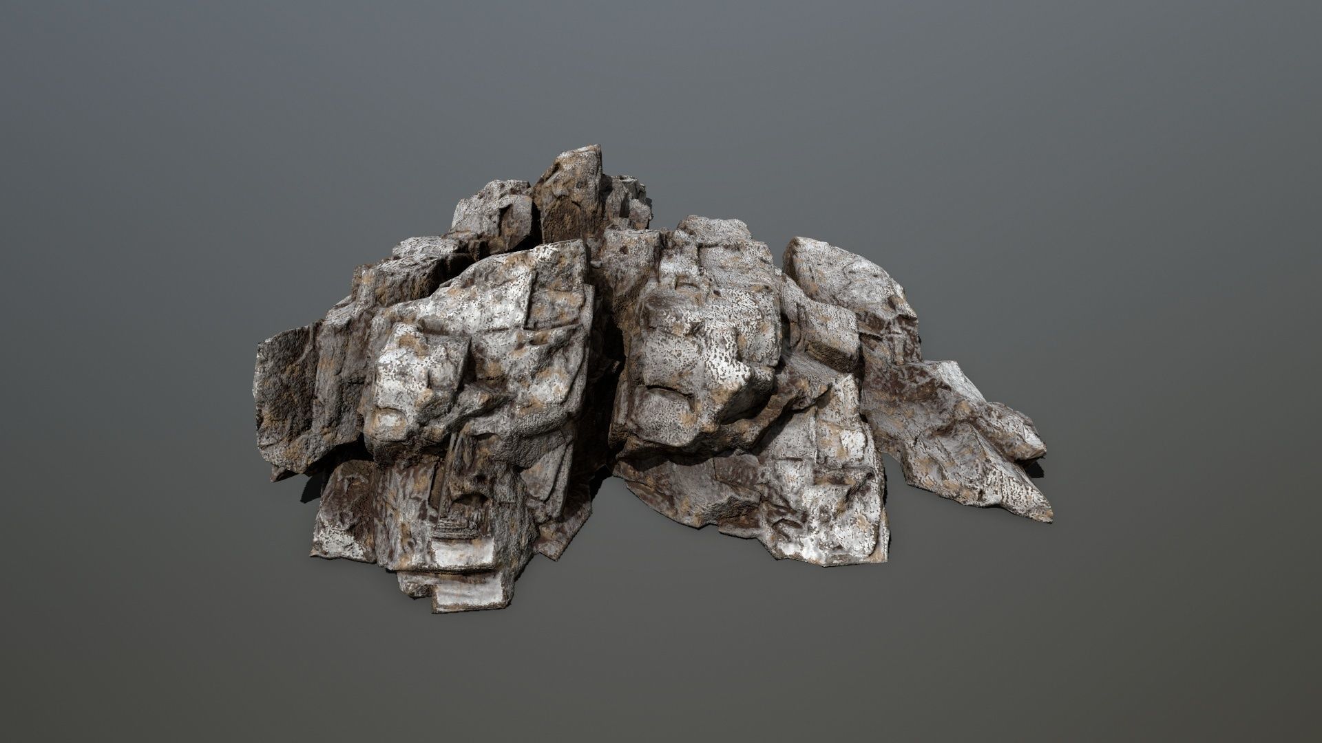Rock set 3 Low-poly 3D model_4