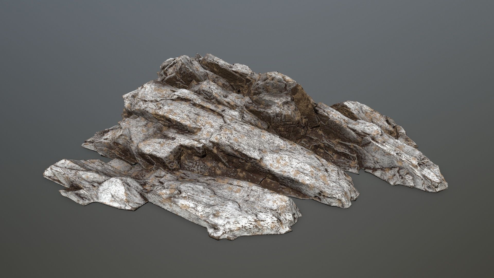 Rock set 3 Low-poly 3D model_1
