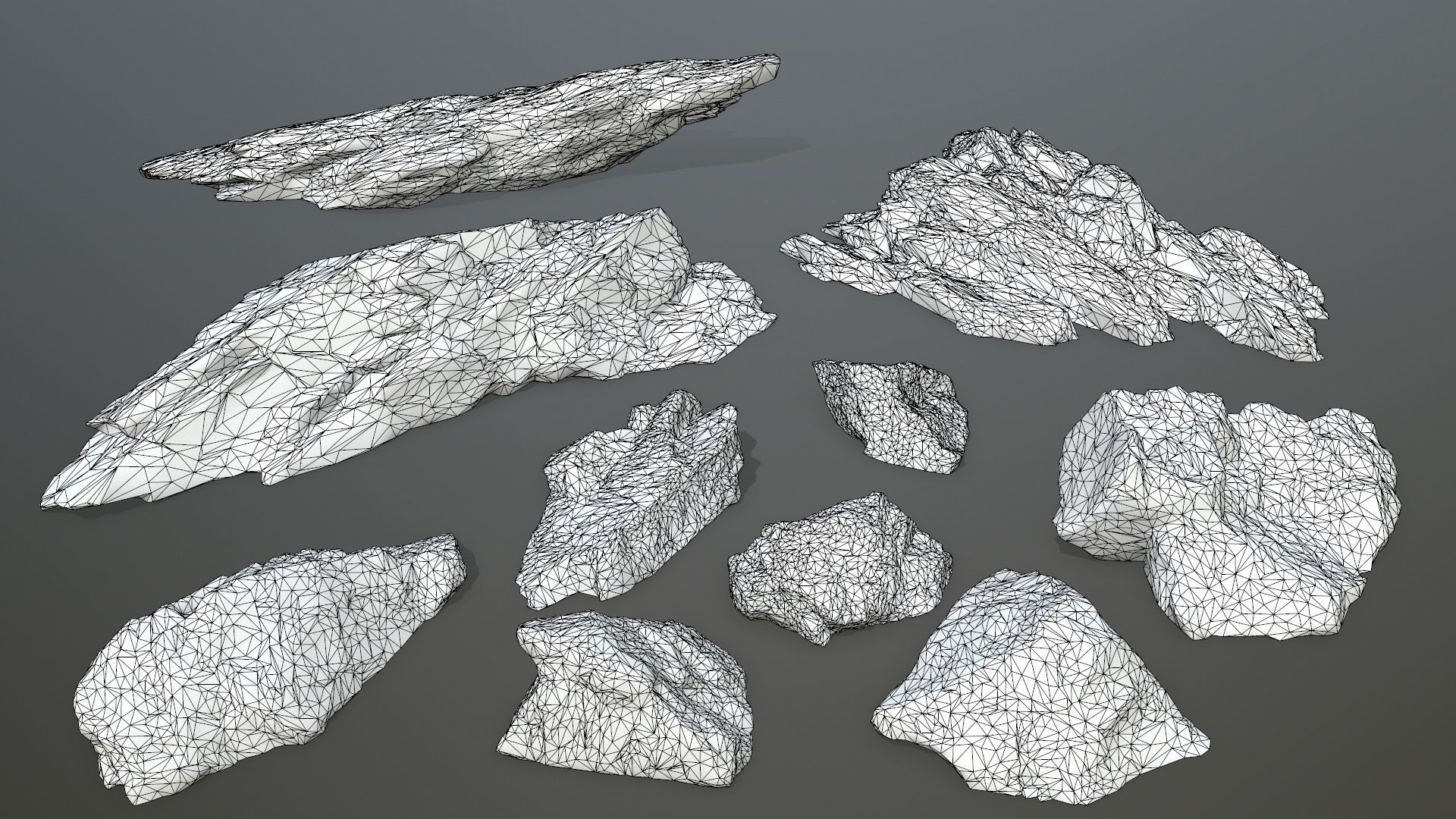 Rock set 3 Low-poly 3D model_25