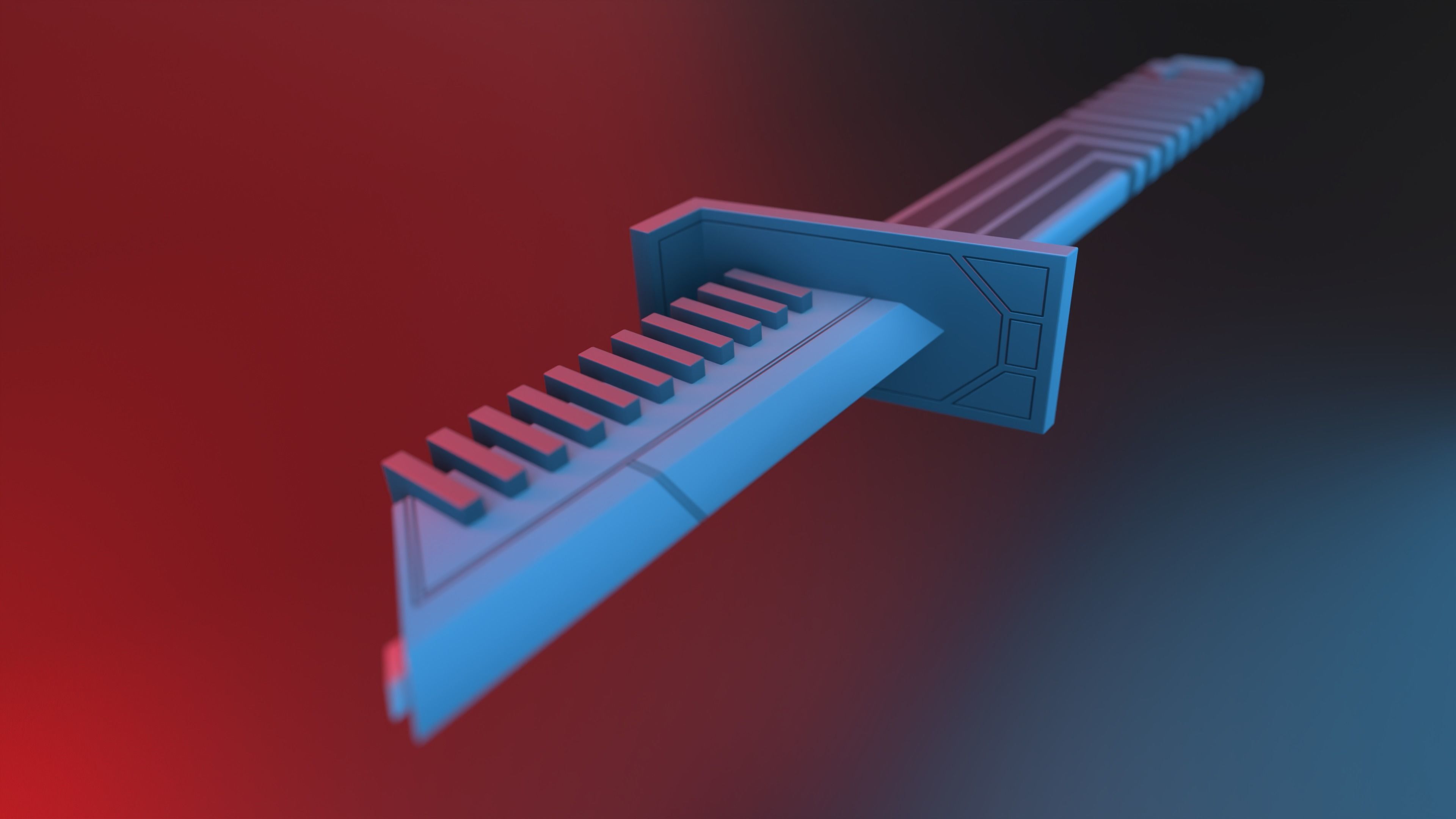 Mandalorian Dark Saber 3D model_2