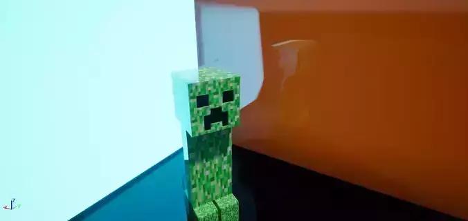 Creeper minecraft on table 3D model