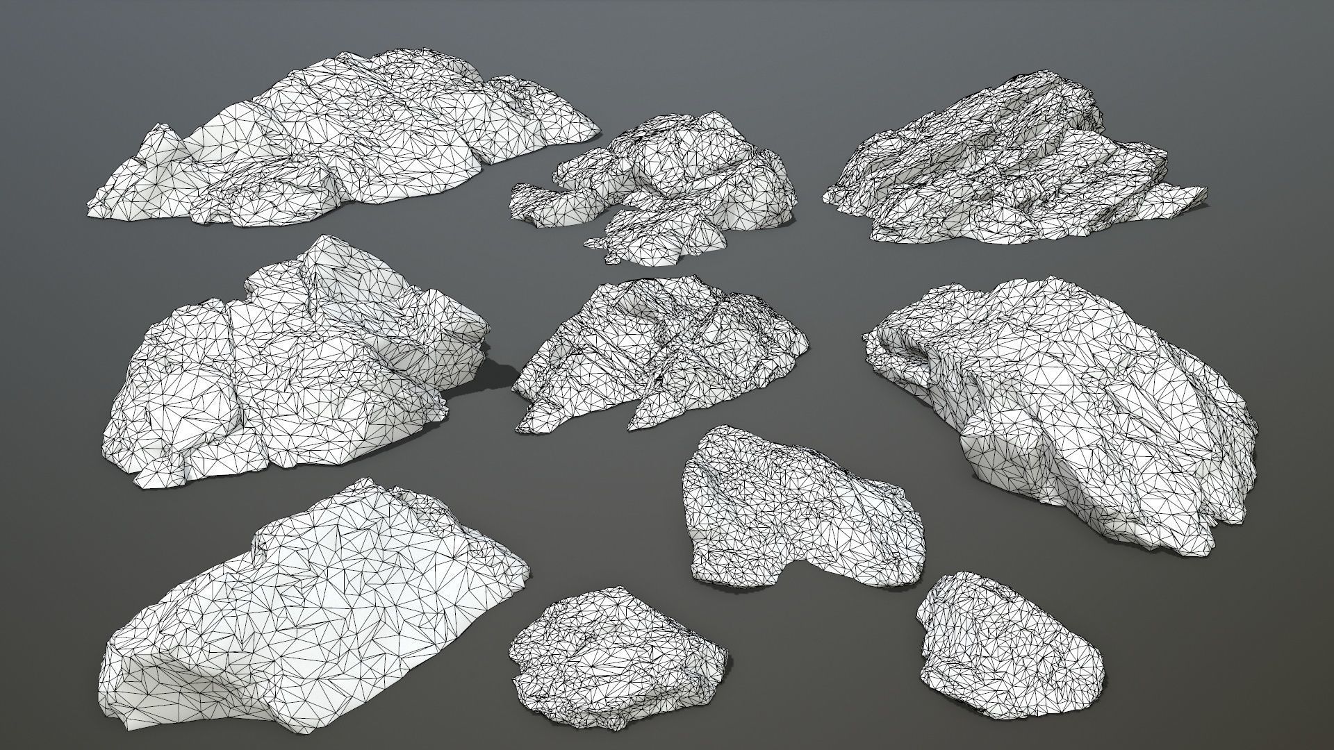 Rock set 4 Low-poly 3D model_25
