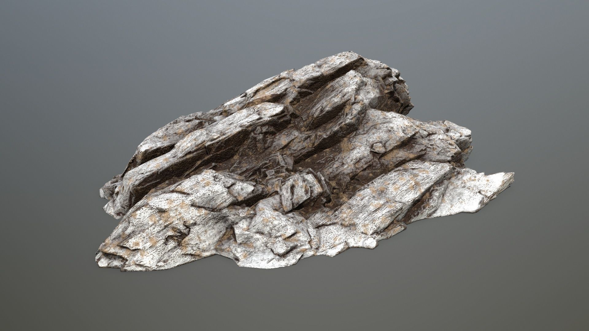 Rock set 4 Low-poly 3D model_1