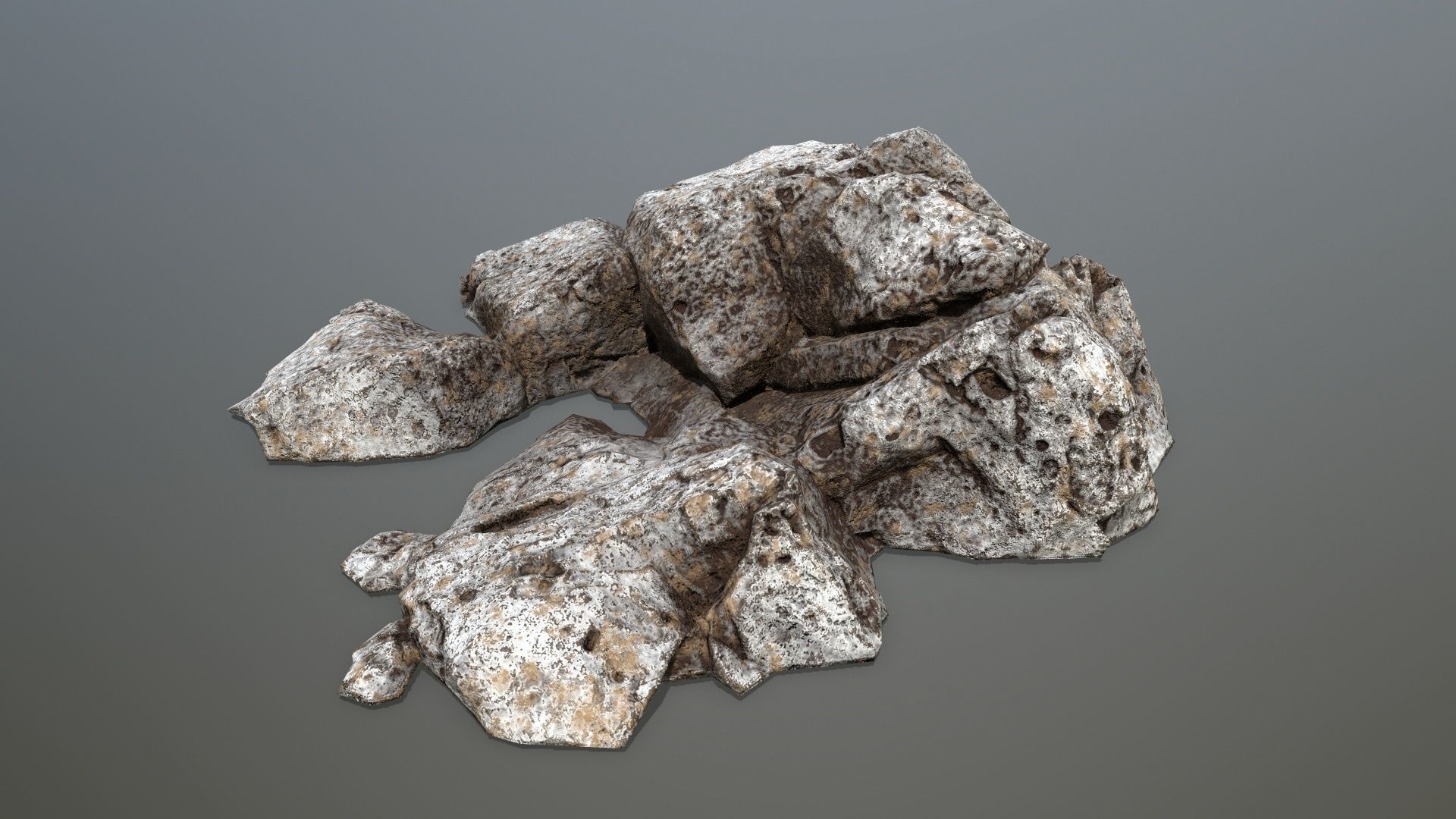 Rock set 4 Low-poly 3D model_8