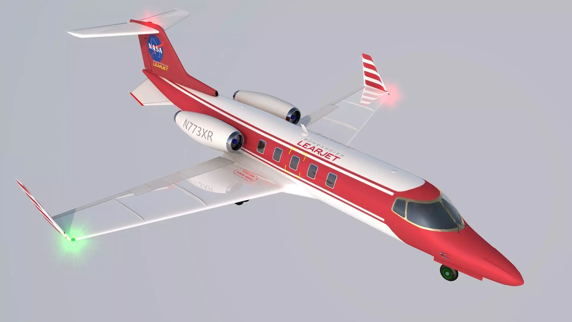 plane lear jet 3D model_0