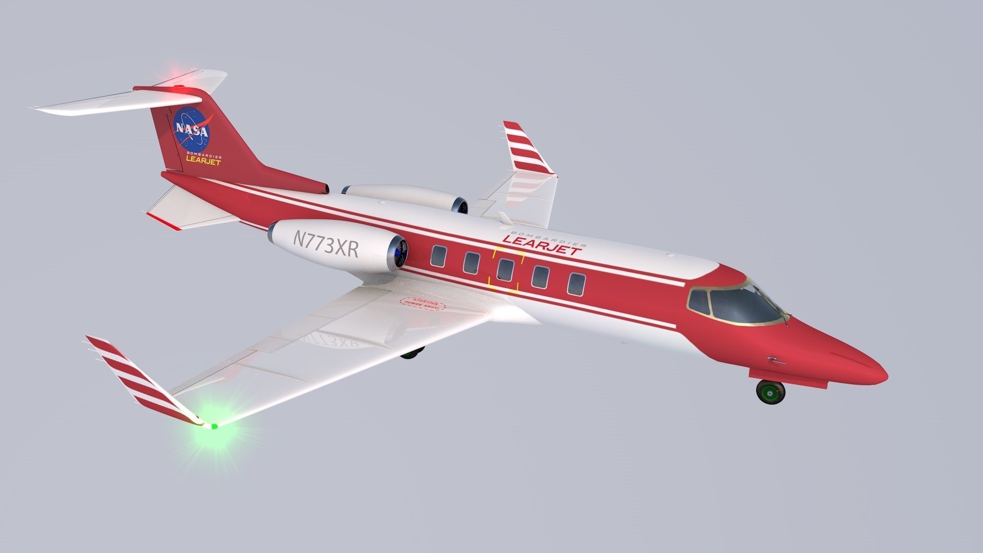 plane lear jet 3D model_2