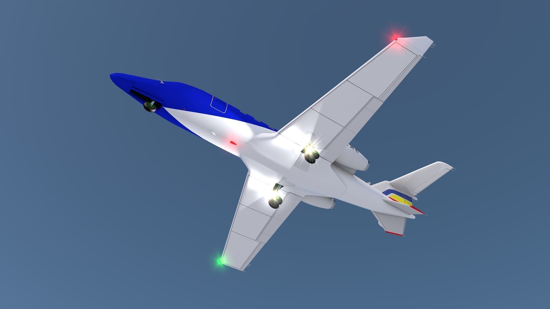 plane lear jet 3D model_14