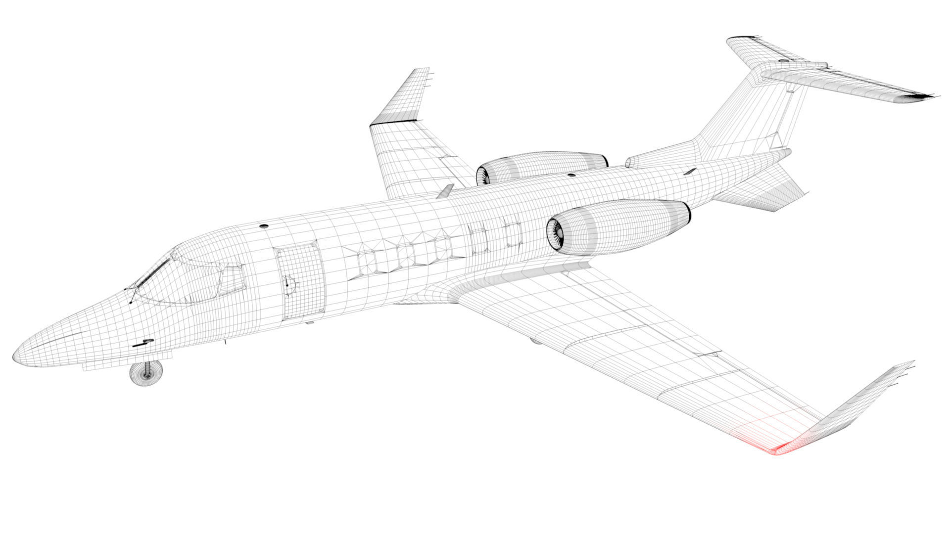 plane lear jet 3D model_17