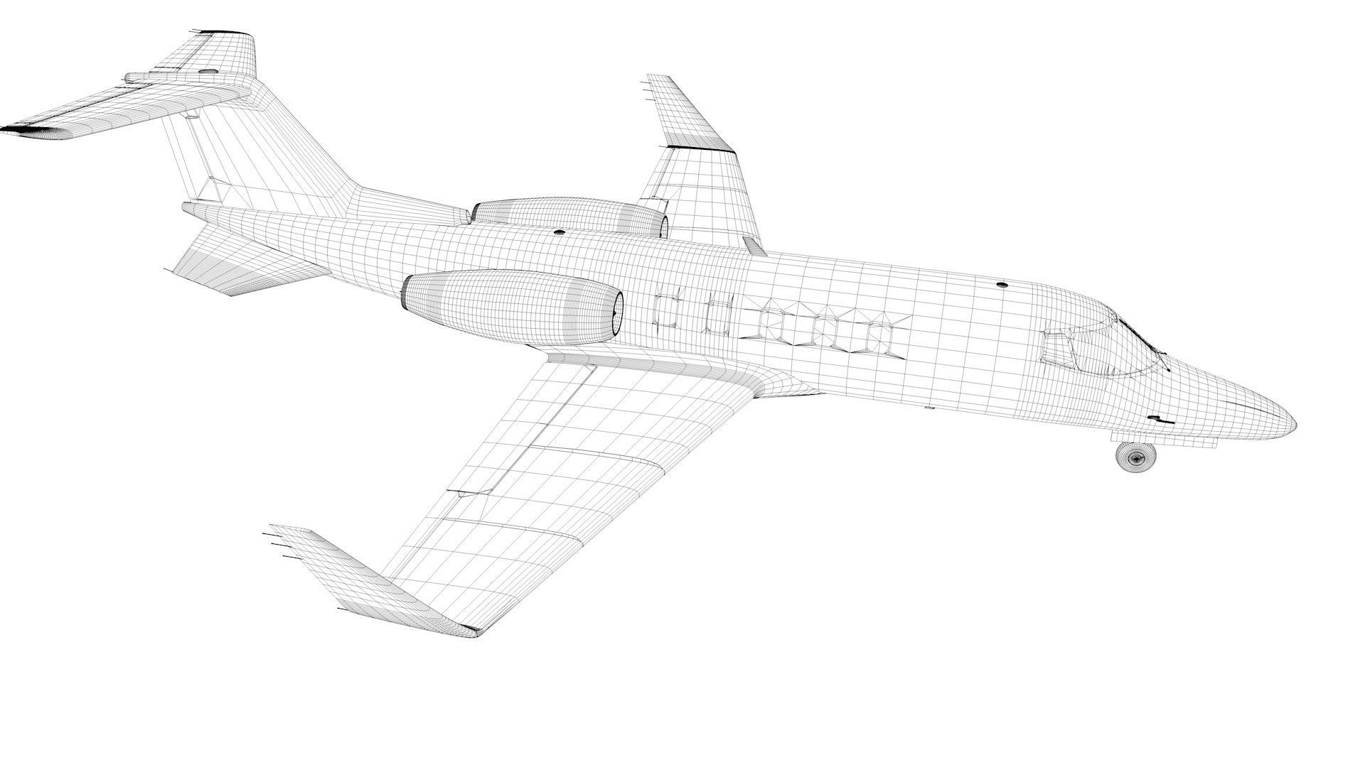 plane lear jet 3D model_19